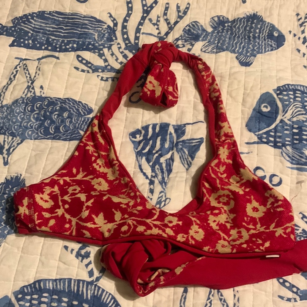 Robin Piccone Red and Cream Bikini
